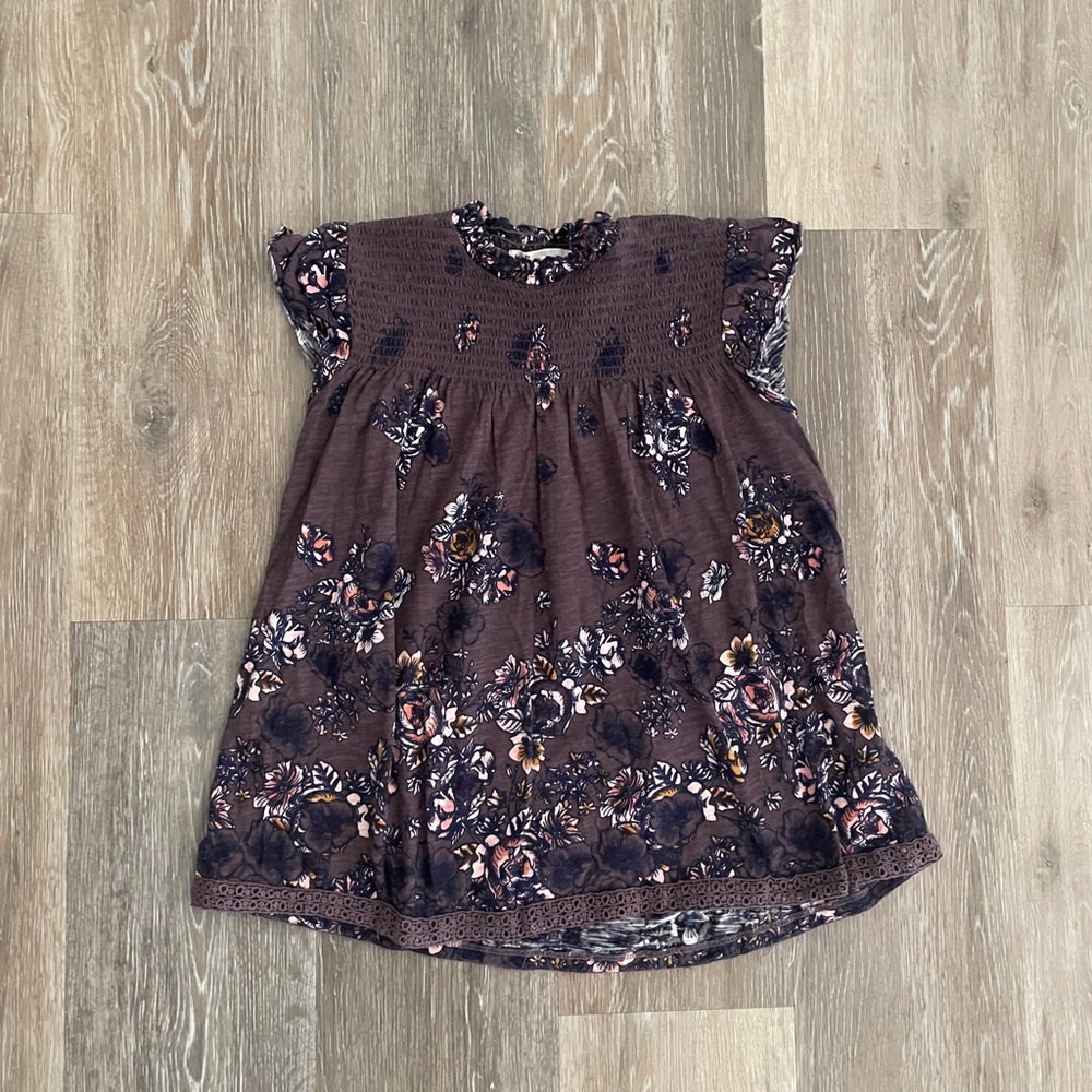 Floral Purple And Pink Top